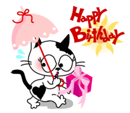 Communication of the cat / Summer sticker #7158806