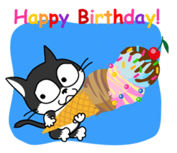 Communication of the cat / Summer sticker #7158807