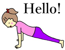 Yoga girl(English) sticker #7160232