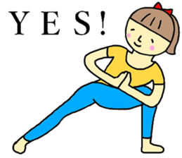 Yoga girl(English) sticker #7160240