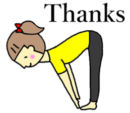Yoga girl(English) sticker #7160244