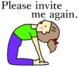 Yoga girl(English) sticker #7160247