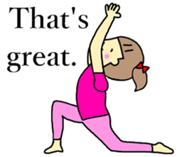 Yoga girl(English) sticker #7160252