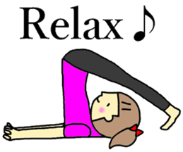 Yoga girl(English) sticker #7160253