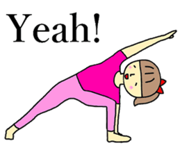Yoga girl(English) sticker #7160255