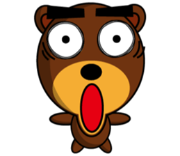 Black Eyebrows Bear 14 sticker #7160307