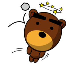 Black Eyebrows Bear 14 sticker #7160308