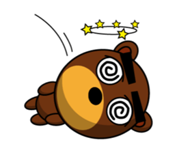 Black Eyebrows Bear 14 sticker #7160309