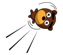 Black Eyebrows Bear 14 sticker #7160310