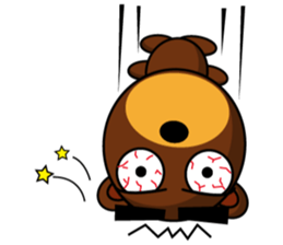 Black Eyebrows Bear 14 sticker #7160311