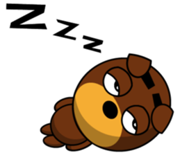 Black Eyebrows Bear 14 sticker #7160315