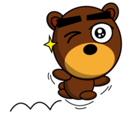 Black Eyebrows Bear 14 sticker #7160316