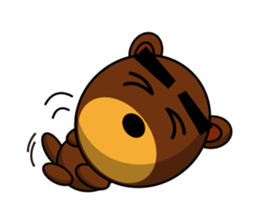 Black Eyebrows Bear 14 sticker #7160328