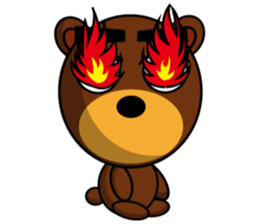 Black Eyebrows Bear 14 sticker #7160333