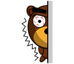 Black Eyebrows Bear 14 sticker #7160338