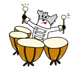 Schnauzer Jackie at the Marching Band sticker #7161899