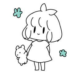 Sayoko and Mysterious monster.