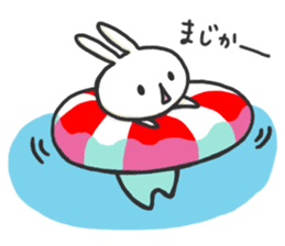 Rabbit with Float. sticker #7162168