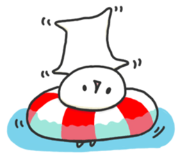 Rabbit with Float. sticker #7162175