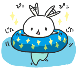 Rabbit with Float. sticker #7162179