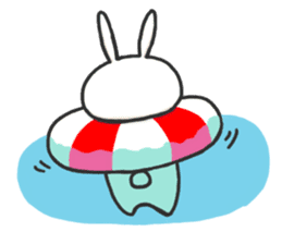 Rabbit with Float. sticker #7162180