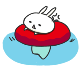 Rabbit with Float. sticker #7162184