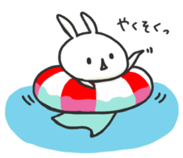 Rabbit with Float. sticker #7162185