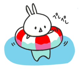 Rabbit with Float. sticker #7162190