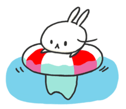 Rabbit with Float. sticker #7162193