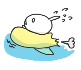 Rabbit with Float. sticker #7162207