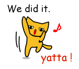 Expressionless cat English version sticker #7162270