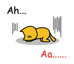 Expressionless cat English version sticker #7162271