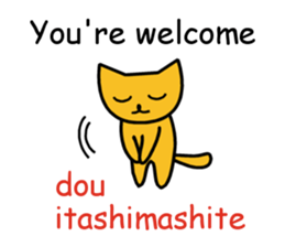 Expressionless cat English version sticker #7162275