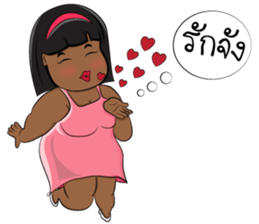 Nong Kanoon: Funny fat girl! sticker #7166170