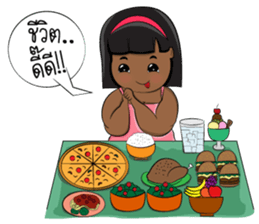 Nong Kanoon: Funny fat girl! sticker #7166171