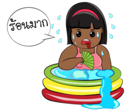 Nong Kanoon: Funny fat girl! sticker #7166177