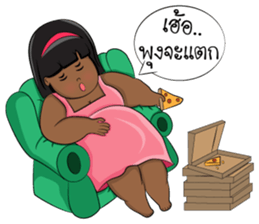 Nong Kanoon: Funny fat girl! sticker #7166178