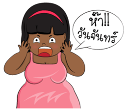 Nong Kanoon: Funny fat girl! sticker #7166184