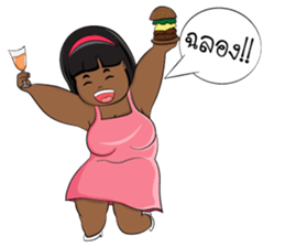 Nong Kanoon: Funny fat girl! sticker #7166201