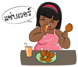 Nong Kanoon: Funny fat girl! sticker #7166204