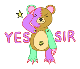 Carnivorous rabbit and herbivorous bear sticker #7166890