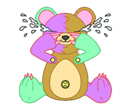 Carnivorous rabbit and herbivorous bear sticker #7166893