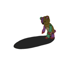 Carnivorous rabbit and herbivorous bear sticker #7166898