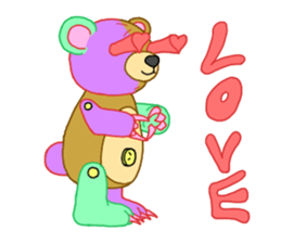 Carnivorous rabbit and herbivorous bear sticker #7166899