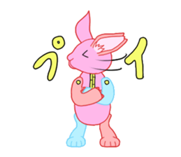 Carnivorous rabbit and herbivorous bear sticker #7166900