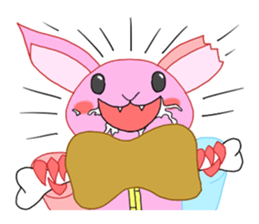 Carnivorous rabbit and herbivorous bear sticker #7166904