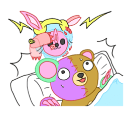 Carnivorous rabbit and herbivorous bear sticker #7166906