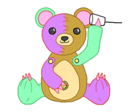 Carnivorous rabbit and herbivorous bear sticker #7166913