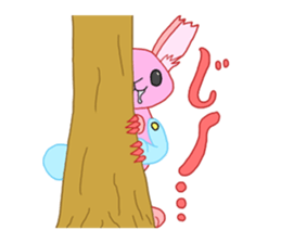 Carnivorous rabbit and herbivorous bear sticker #7166917