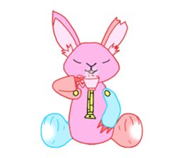 Carnivorous rabbit and herbivorous bear sticker #7166920